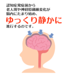 認知症発症前からゆっくり静かに進行する